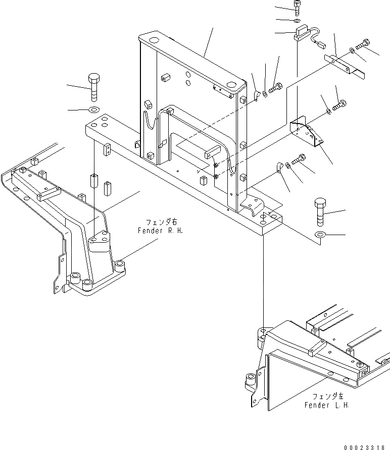 Схема запчастей Komatsu D375A-5 - ДАТЧИК И КОРПУС (САУД. АРАБ.) ЧАСТИ КОРПУСА