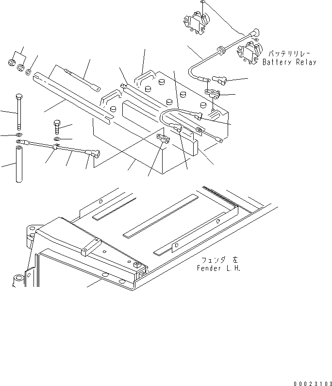 Схема запчастей Komatsu D375A-5 - АККУМУЛЯТОР (ВЫСОК. ЕМК.) И ПРОВОДКА СТАРТЕРА ЧАСТИ КОРПУСА