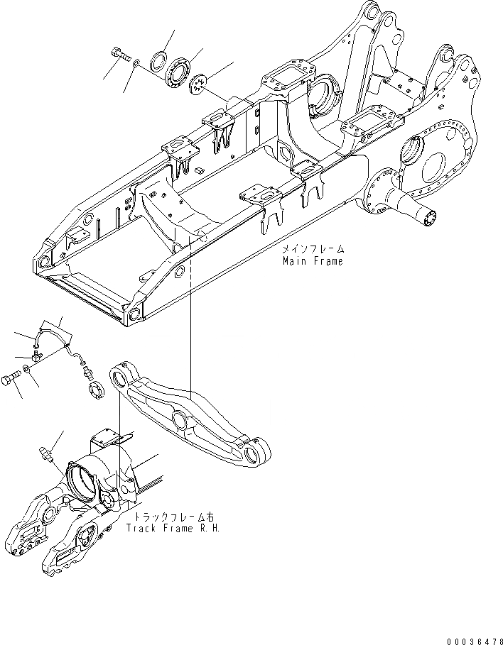 Схема запчастей Komatsu D375A-5 - БАЛКА БАЛАНСИРА СМАЗКА (ПРАВ.)(№8-9) ХОДОВАЯ