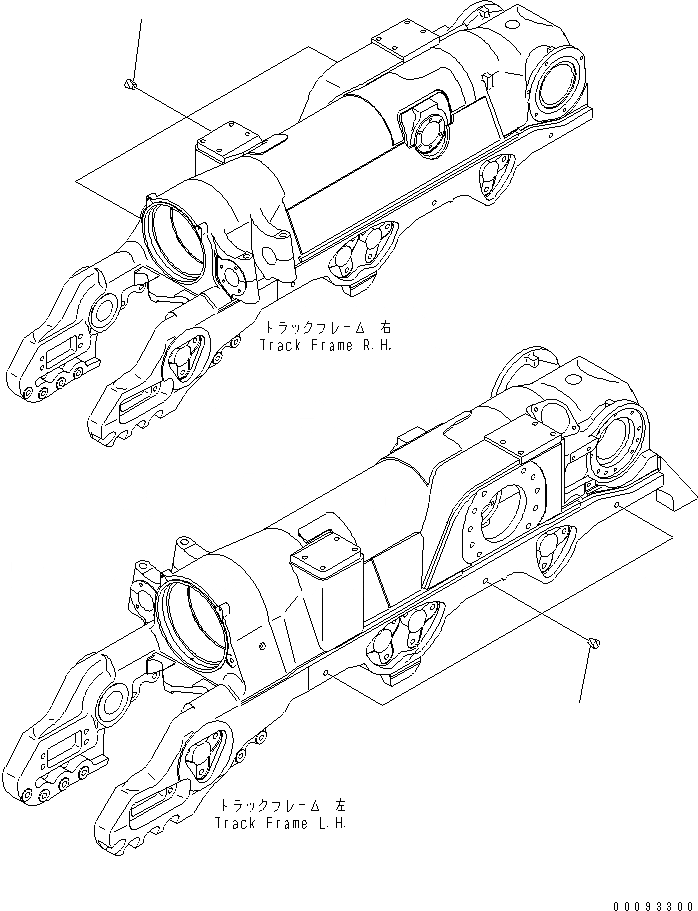 Схема запчастей Komatsu D375A-5 - ГУСЕНИЧНАЯ РАМА (ЗАГЛУШКА)(№9-) ХОДОВАЯ