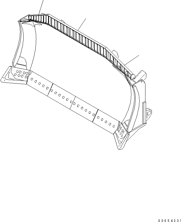 Схема запчастей Komatsu D375A-5 - ЗАЩИТА КАБИНЫ (ПОЛУ-СФЕРИЧ. ОТВАЛ) РАБОЧЕЕ ОБОРУДОВАНИЕ