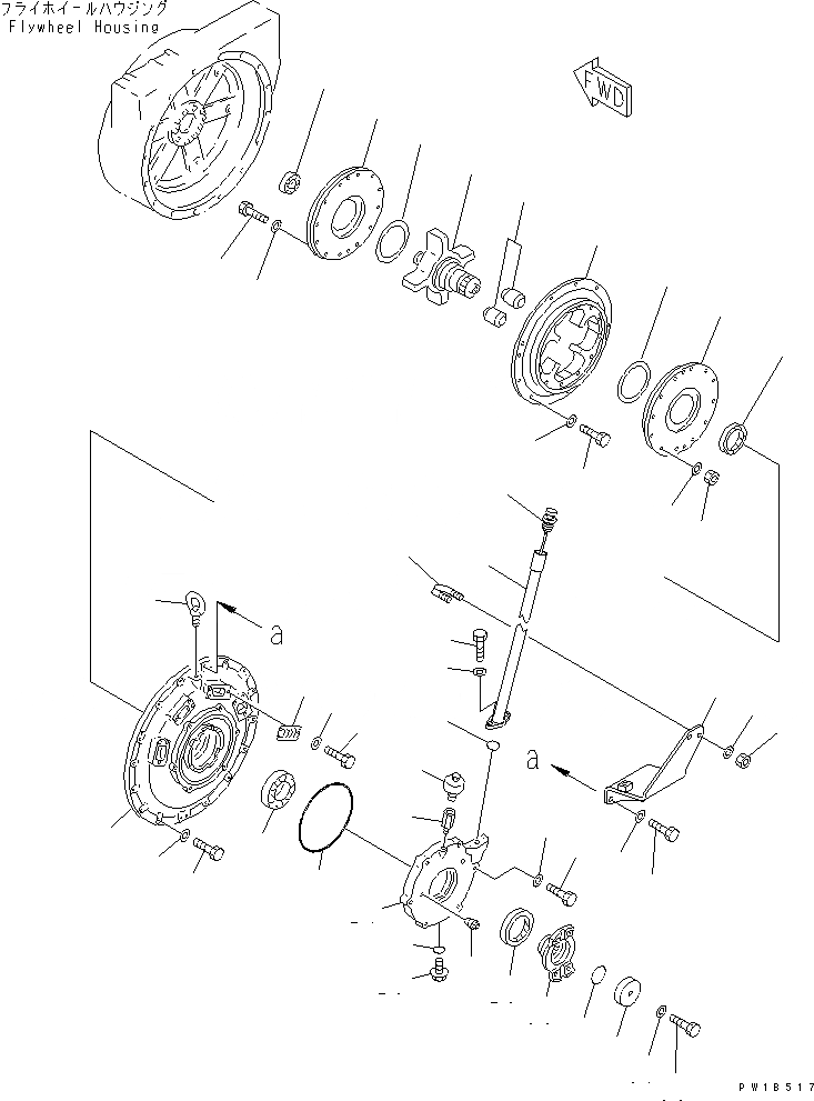 Схема запчастей Komatsu D375A-5 - ДЕМПФЕР КОМПОНЕНТЫ ДВИГАТЕЛЯ