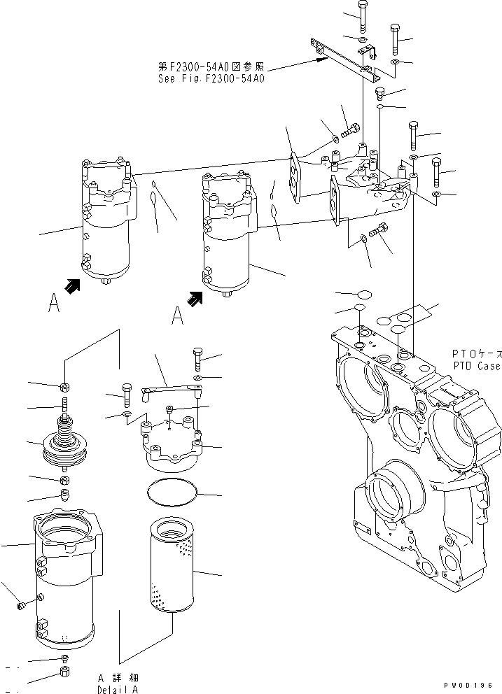 Схема запчастей Komatsu D375A-5 - СИЛОВАЯ ПЕРЕДАЧА (/)¤ ЛИНИЯ ПОДАЧИ И ФИЛЬТР. СИЛОВАЯ ПЕРЕДАЧА И КОНЕЧНАЯ ПЕРЕДАЧА