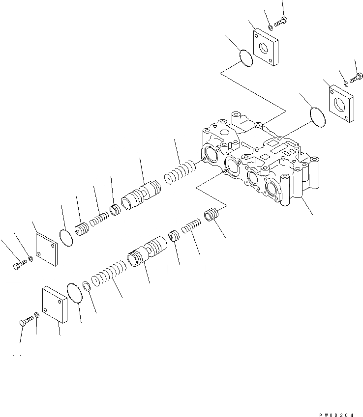 Схема запчастей Komatsu D375A-5 - ГИДРОТРАНСФОРМАТОР КЛАПАН (/) СИЛОВАЯ ПЕРЕДАЧА И КОНЕЧНАЯ ПЕРЕДАЧА