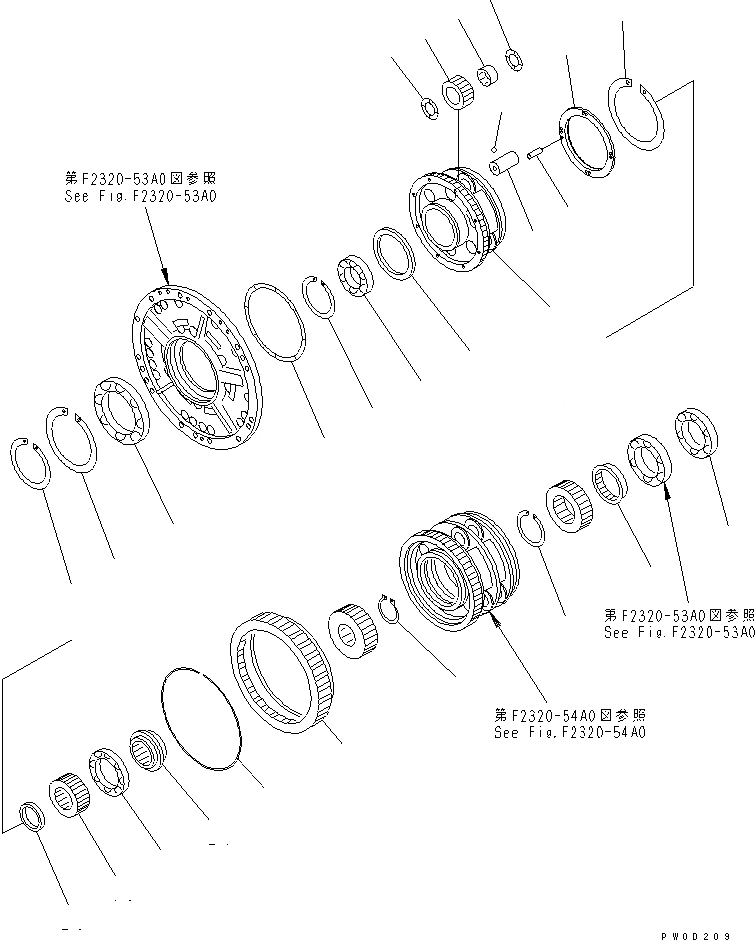 Схема запчастей Komatsu D375A-5 - ТРАНСМИССИЯ (/8)¤ НЕСУЩИЙ ЭЛЕМЕНТ (/) СИЛОВАЯ ПЕРЕДАЧА И КОНЕЧНАЯ ПЕРЕДАЧА