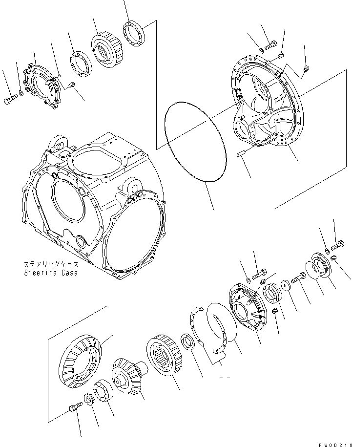 Схема запчастей Komatsu D375A-5 - РУЛЕВ. УПРАВЛЕНИЕ (/8)¤ ПЕРЕДАЧА И ШЕСТЕРНЯ СИЛОВАЯ ПЕРЕДАЧА И КОНЕЧНАЯ ПЕРЕДАЧА
