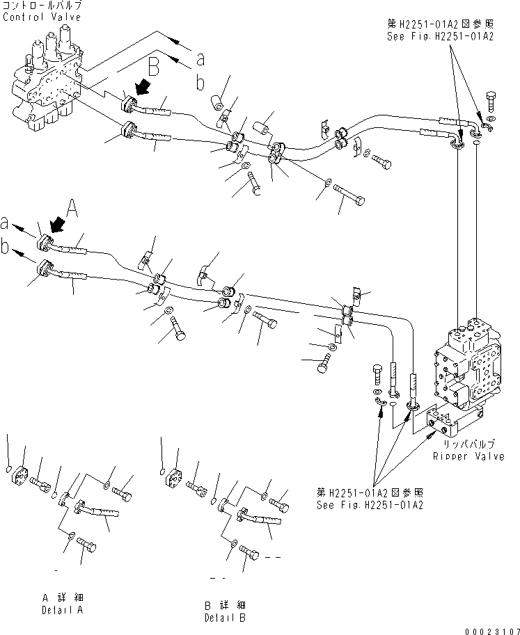 Схема запчастей Komatsu D375A-5 - РЫХЛИТЕЛЬ ЛИНИЯ (/) ЧАСТИ КОРПУСА