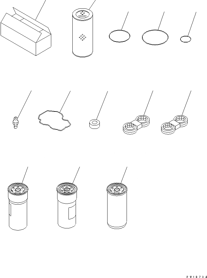 Схема запчастей Komatsu D375A-5 - ЗАП. ЧАСТИ (ШУМОПОДАВЛ. СПЕЦ-ЯДЛЯ СТРАН ЕС И ВОДООТДЕЛИТЕЛЬ) АКСЕССУАРЫ