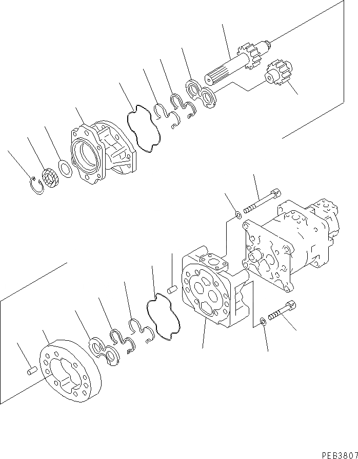Схема запчастей Komatsu D375A-5 - ГИДР. НАСОС. (/) (РАБОЧЕЕ ОБОРУДОВАНИЕ) ОСНОВН. КОМПОНЕНТЫ И РЕМКОМПЛЕКТЫ