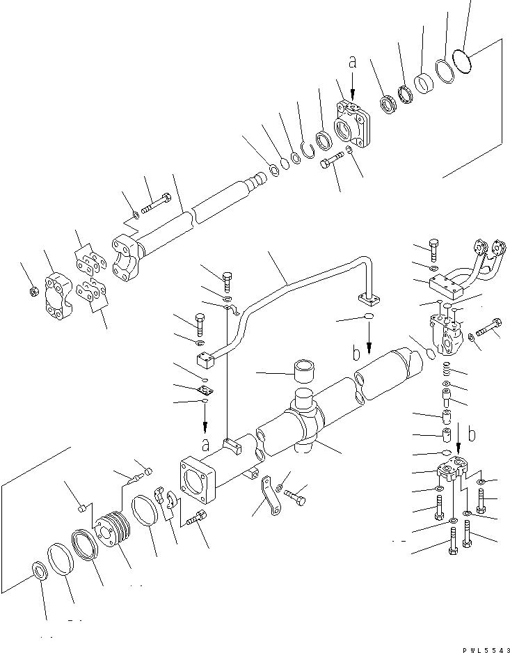 Схема запчастей Komatsu D375A-5 - ЦИЛИНДР ПОДЪЕМА ОТВАЛА ОСНОВН. КОМПОНЕНТЫ И РЕМКОМПЛЕКТЫ