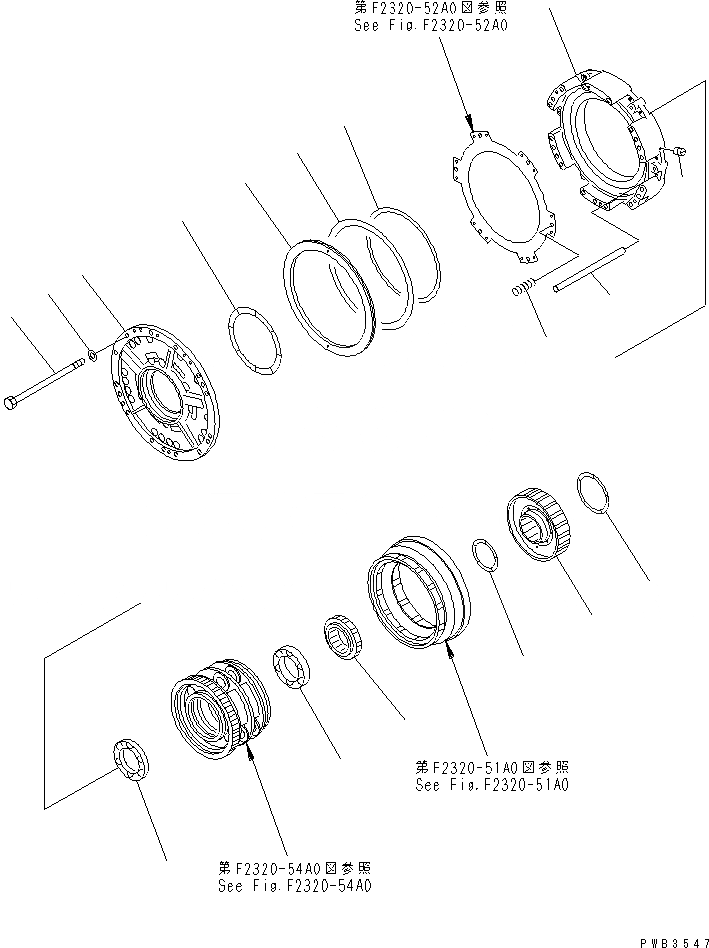 Схема запчастей Komatsu D375A-3 - ТРАНСМИССИЯ (/8)¤ КОЖУХ (/) СИЛОВАЯ ПЕРЕДАЧА И КОНЕЧНАЯ ПЕРЕДАЧА