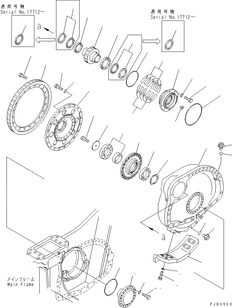 Схема запчастей Komatsu D375A-3 - КОНЕЧНАЯ ПЕРЕДАЧА¤ ПРАВ. (КОРПУС) СИЛОВАЯ ПЕРЕДАЧА И КОНЕЧНАЯ ПЕРЕДАЧА