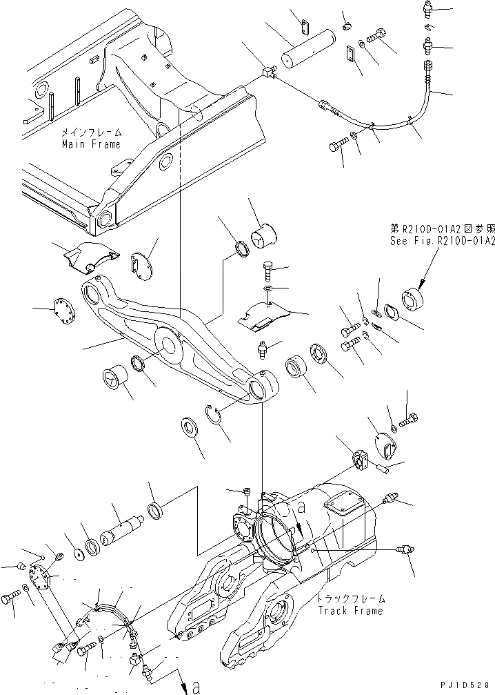 Схема запчастей Komatsu D375A-3 - БАЛКА БАЛАНСИРА (7 ОПОРНЫЙ КАТОК) (МОРОЗОУСТОЙЧИВ. СПЕЦ-Я)(№7-) ОСНОВН. РАМА И КОМПОНЕНТЫ