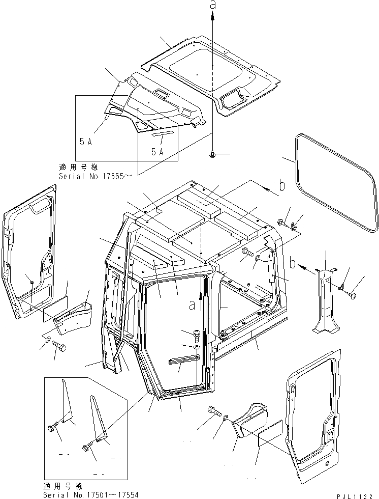 Схема запчастей Komatsu D375A-3 - КАБИНА (ОБЛИЦОВКА ПОТОЛКА) (С ШИРОК. КАБИНОЙ) (БЕЗ РАДИО)(№7-) КАБИНА ОПЕРАТОРА И СИСТЕМА УПРАВЛЕНИЯ
