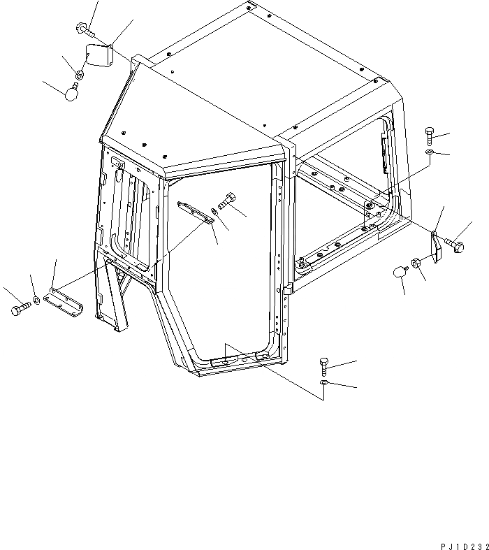 Схема запчастей Komatsu D375A-3 - КАБИНА КРЕПЛЕНИЕ (МОРОЗОУСТОЙЧИВ. СПЕЦ-Я)(№7-) КАБИНА ОПЕРАТОРА И СИСТЕМА УПРАВЛЕНИЯ
