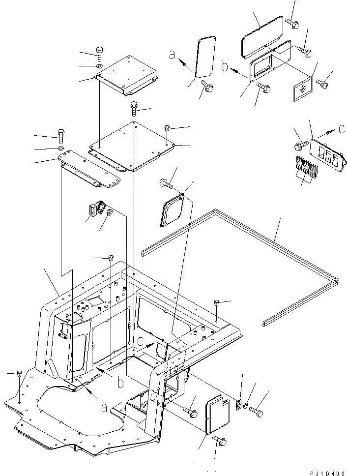 Схема запчастей Komatsu D375A-3 - ОСНОВН. КОНСТРУКЦИЯ (С ШИРОК. КАБИНОЙ) (С ДОПОЛН. ОБОГРЕВАТ) (МОРОЗОУСТОЙЧИВ. СПЕЦ-Я)(№7-) КАБИНА ОПЕРАТОРА И СИСТЕМА УПРАВЛЕНИЯ