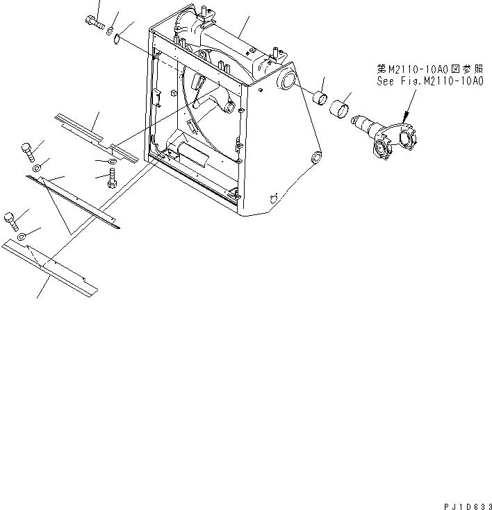 Схема запчастей Komatsu D375A-3 - ЗАЩИТА РАДИАТОРА (БЕЗ ЗАСЛОНКИ) (МОРОЗОУСТОЙЧИВ. СПЕЦ-Я)(№7-) ЧАСТИ КОРПУСА