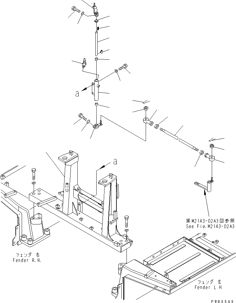 Схема запчастей Komatsu D375A-3 - УПРАВЛ-Е ПОДАЧ. ТОПЛИВА (/) (ВЫСОК. ЕМК. КОНДИЦ. ВОЗДУХА)(№7-) ЧАСТИ КОРПУСА