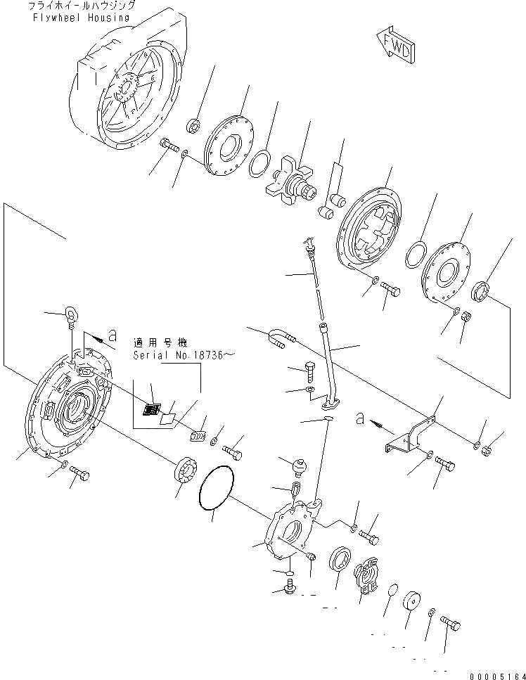 Схема запчастей Komatsu D375A-5D - ДЕМПФЕР КОМПОНЕНТЫ ДВИГАТЕЛЯ