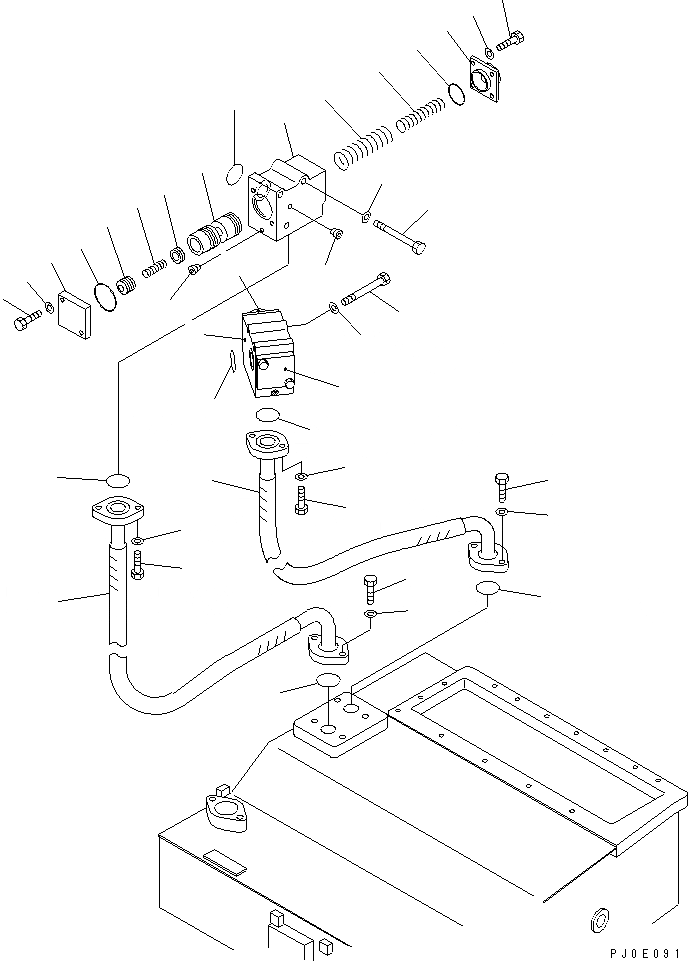 Схема запчастей Komatsu D375A-5D - СИЛОВАЯ ПЕРЕДАЧА (/)¤ РАЗГРУЗ. КЛАПАН (TOQUE CONVERTER) СИЛОВАЯ ПЕРЕДАЧА И КОНЕЧНАЯ ПЕРЕДАЧА