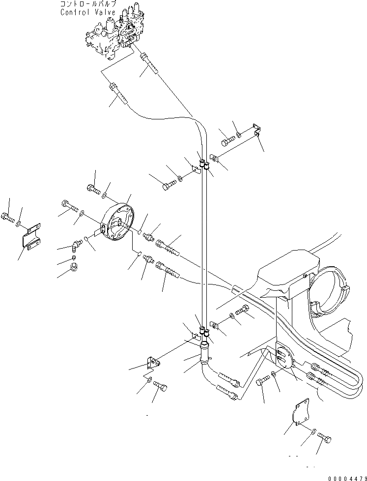 Схема запчастей Komatsu D375A-5D - ПЕРЕКОС. ОТВАЛА ЛИНИЯ (ДЛЯ ОТВАЛА С ПЕРЕКОСОМ)(№9-9) ГИДРАВЛИКА