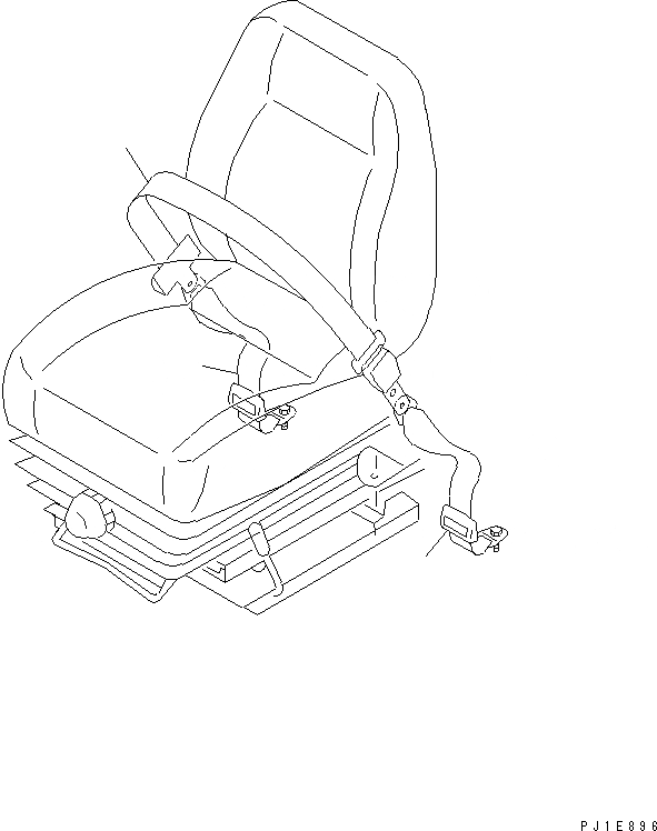 Схема запчастей Komatsu D375A-5D - РЕМЕНЬ БЕЗОПАСНОСТИ (ДЛЯ KAB) КАБИНА ОПЕРАТОРА И СИСТЕМА УПРАВЛЕНИЯ