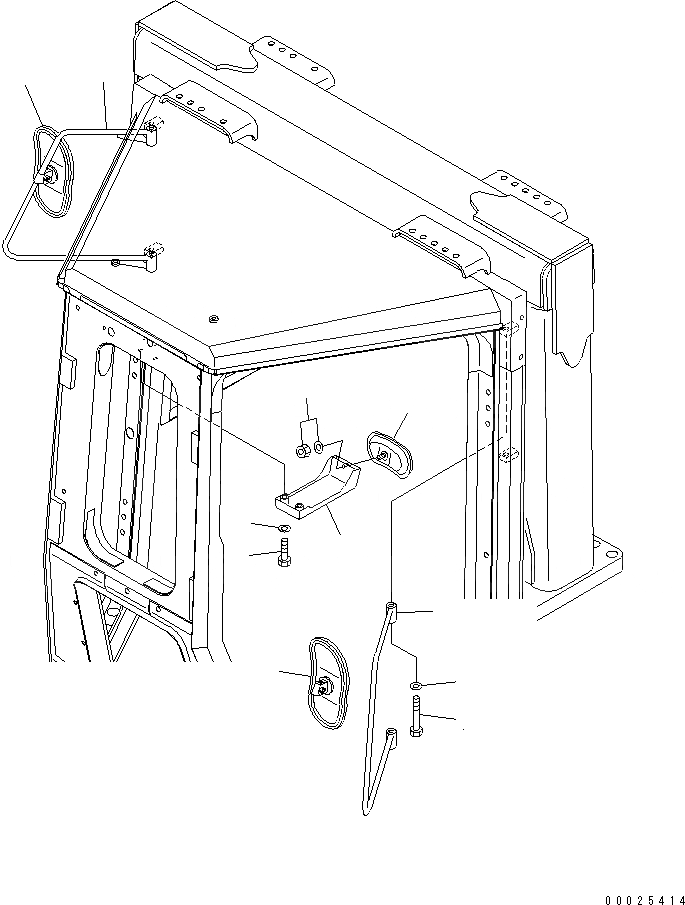 Схема запчастей Komatsu D375A-5D - КРЕПЛЕНИЕ ВЕЩЕВОГО ЯЩИКА КАБИНА ОПЕРАТОРА И СИСТЕМА УПРАВЛЕНИЯ