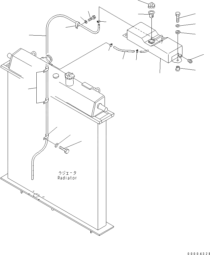 Схема запчастей Komatsu D375A-5D - РЕЗЕРВН. БАК ЧАСТИ КОРПУСА