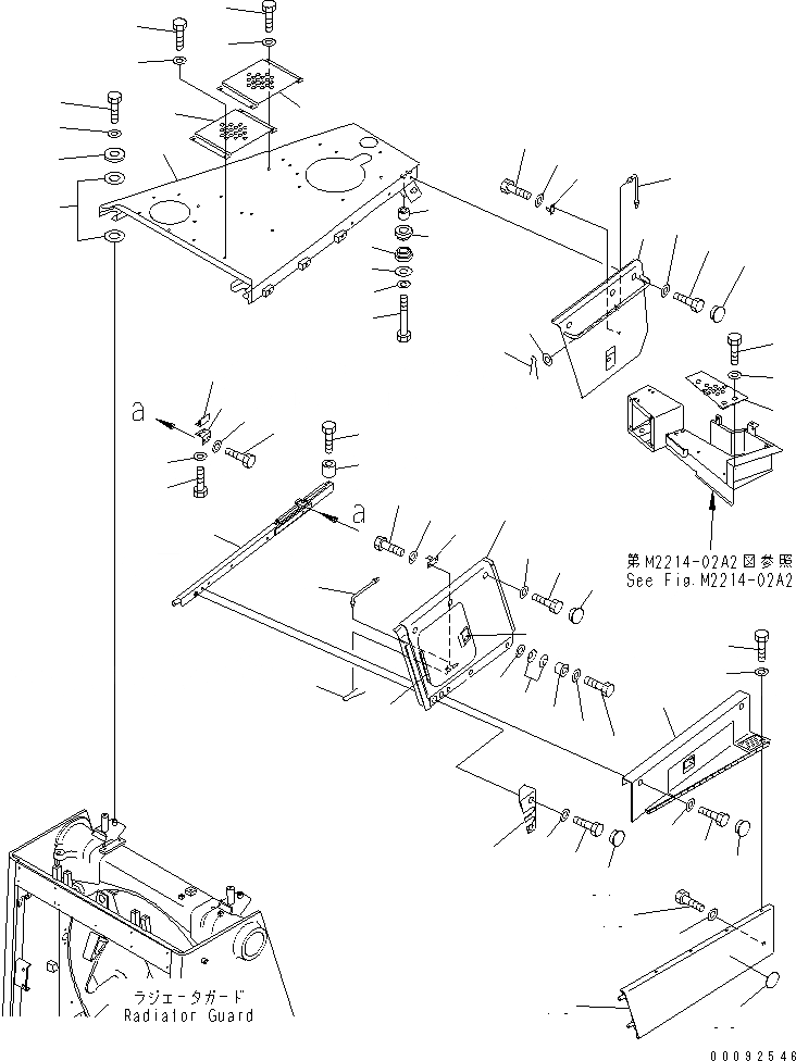 Схема запчастей Komatsu D375A-5D - БОКОВ. КРЫШКА И ПРЕФИЛЬТР (ПРАВ.) ЧАСТИ КОРПУСА