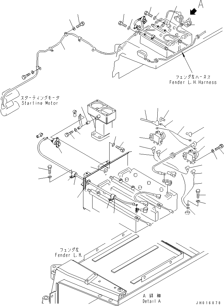 Схема запчастей Komatsu D375A-5D - КРЫЛО (С КОНДИЦИОНЕРОМ) ЧАСТИ КОРПУСА
