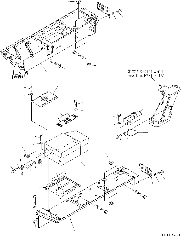 Схема запчастей Komatsu D375A-5D - ГИДР. БАК. ЧАСТИ КОРПУСА