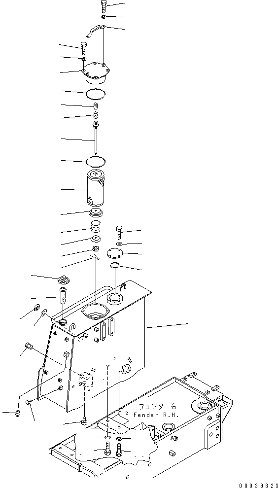 Схема запчастей Komatsu D375A-5D - ОТВАЛ УПРАВЛ-Е ТРУБЫ КРЕПЛЕНИЕ (КОРПУС) ЧАСТИ КОРПУСА