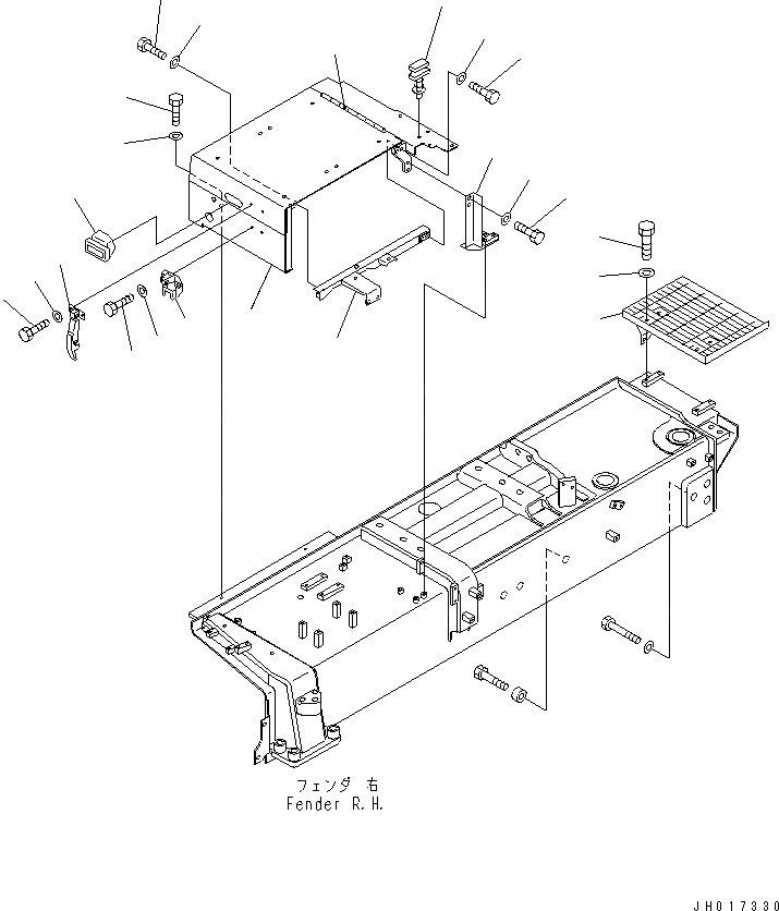 Схема запчастей Komatsu D375A-5D - КРЫЛО  (/)(№77-88) ЧАСТИ КОРПУСА