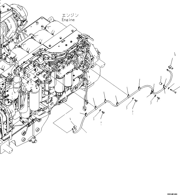 Схема запчастей Komatsu D375A-5E0 - ЭЛЕКТРОПРОВОДКА (RIBBON ОБОГРЕВАТЕЛЬ.) КОМПОНЕНТЫ ДВИГАТЕЛЯ