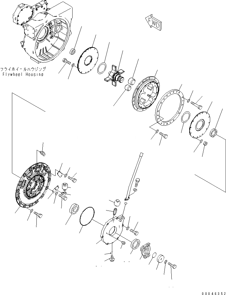 Схема запчастей Komatsu D375A-5E0 - ДЕМПФЕР КОМПОНЕНТЫ ДВИГАТЕЛЯ