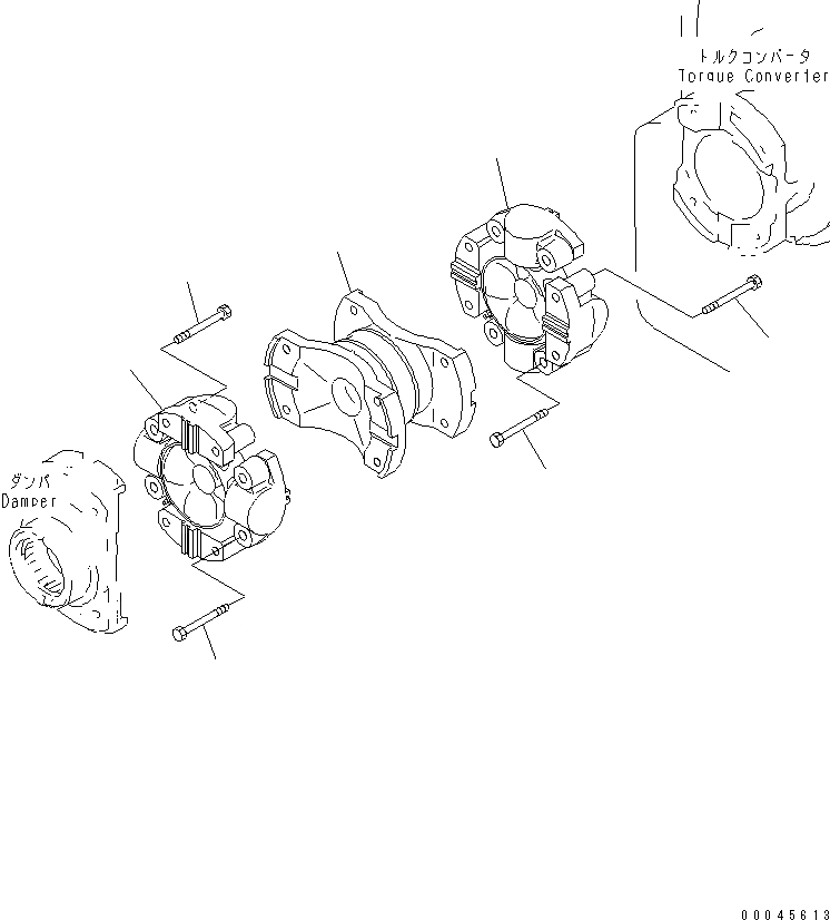 Схема запчастей Komatsu D375A-5E0 - КРЕСТОВИНА СИЛОВАЯ ПЕРЕДАЧА И КОНЕЧНАЯ ПЕРЕДАЧА
