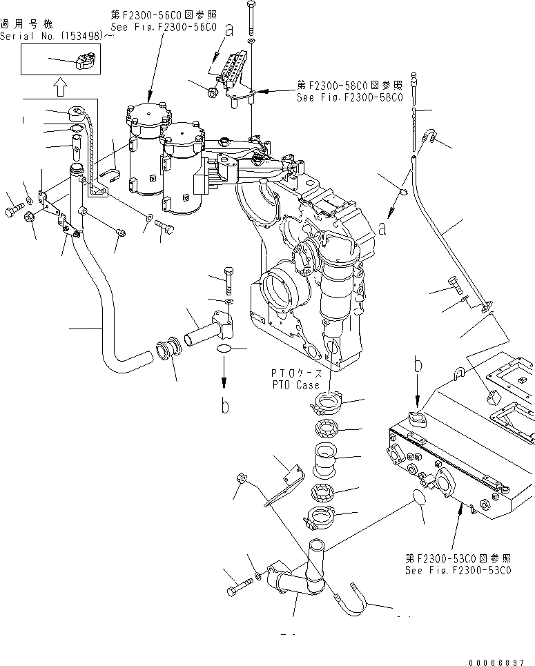 Схема запчастей Komatsu D375A-5E0 - СИЛОВАЯ ПЕРЕДАЧА (GAUGE И ВСАСЫВ. ЛИНИЯ) СИЛОВАЯ ПЕРЕДАЧА И КОНЕЧНАЯ ПЕРЕДАЧА