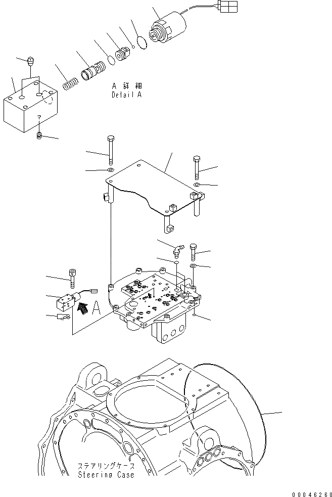 Схема запчастей Komatsu D375A-5E0 - КЛАПАН РУЛЕВОГО УПРАВЛЕНИЯ (ТОРМОЗН. КЛАПАН) СИЛОВАЯ ПЕРЕДАЧА И КОНЕЧНАЯ ПЕРЕДАЧА