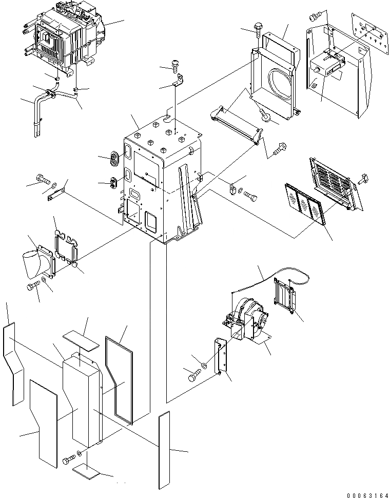 Схема запчастей Komatsu D375A-5E0 - ПРИБОРНАЯ ПАНЕЛЬ (БЛОК КОНДИЦ. ВОЗДУХА И КОРПУС)(№7-) КАБИНА ОПЕРАТОРА И СИСТЕМА УПРАВЛЕНИЯ