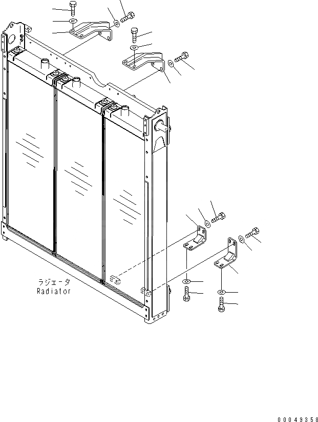 Схема запчастей Komatsu D375A-5E0 - ЗАЩИТА РАДИАТОРА (КОРПУС) ЧАСТИ КОРПУСА