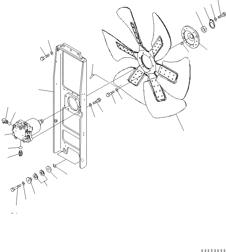 Схема запчастей Komatsu D375A-5E0 - ЗАЩИТА РАДИАТОРА (ВЕНТИЛЯТОР) (ПЕРФОРИРОВАНН.) ЧАСТИ КОРПУСА