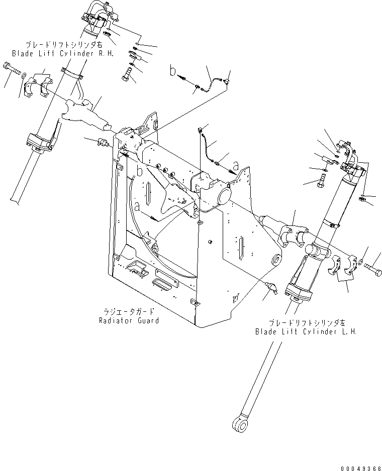 Схема запчастей Komatsu D375A-5E0 - ЗАЩИТА РАДИАТОРА (ЦИЛИНДР ПОДЪЕМА ОТВАЛА ВИЛКА) ЧАСТИ КОРПУСА