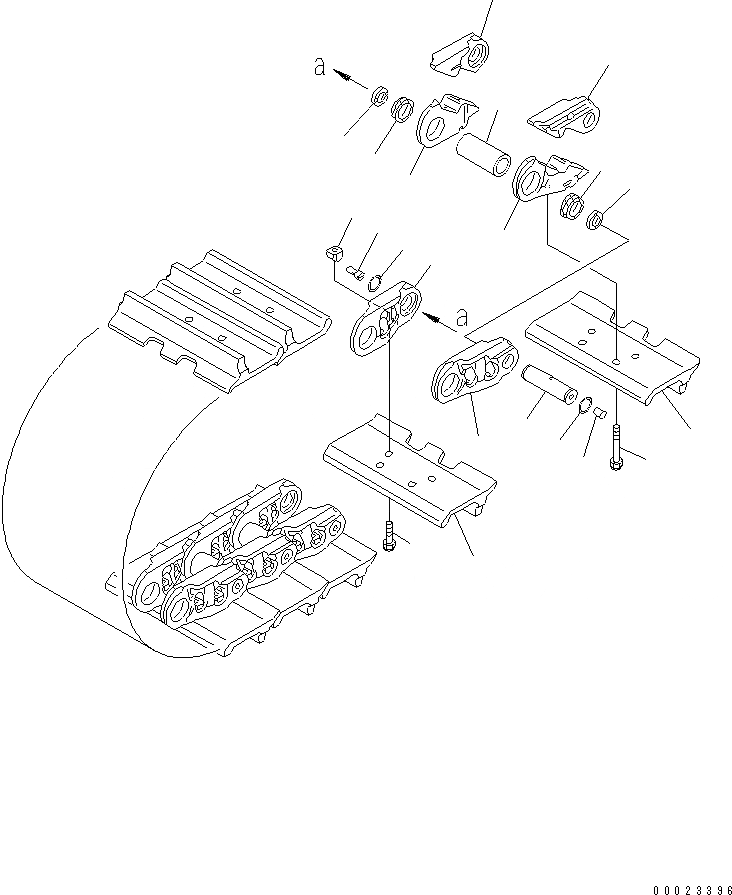 Схема запчастей Komatsu D375A-5E0 - ГУСЕНИЦЫ (СМАЗЫВ. ТИПА) (С RING) (7MM ШИР.) (ОДИНОЧН. ГРУНТОЗАЦЕП) ХОДОВАЯ