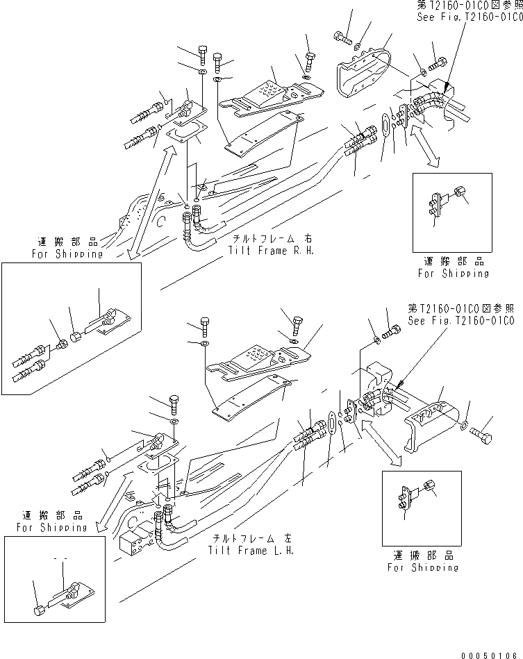 Схема запчастей Komatsu D375A-5E0 - DOZER РАМА (РАМА) (ДЛЯ ОТВАЛА С ДВОЙН. ПЕРЕКОСОМ) (УСИЛЕНН.) РАБОЧЕЕ ОБОРУДОВАНИЕ