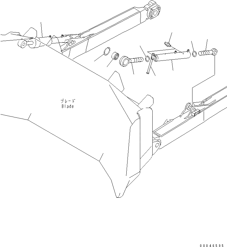 Схема запчастей Komatsu D375A-5E0 - ЦИЛИНДР ПЕРЕКОСА ОТВАЛА И БАЛКА РАБОЧЕЕ ОБОРУДОВАНИЕ