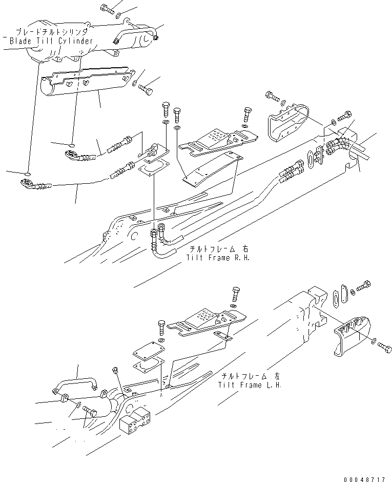 Схема запчастей Komatsu D375A-5E0 - ПЕРЕКОС. ОТВАЛА ТРУБЫ (ДЛЯ ОДИНОЧН. НАКЛОН. НАКЛОНЯЕМ. ОТВАЛ) РАБОЧЕЕ ОБОРУДОВАНИЕ