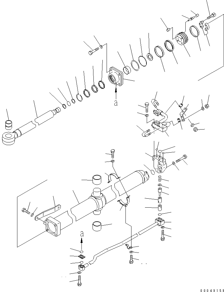 Схема запчастей Komatsu D375A-5E0 - ЦИЛИНДР ПОДЪЕМА ОТВАЛА (ЛЕВ.)(№-7) ОСНОВН. КОМПОНЕНТЫ И РЕМКОМПЛЕКТЫ