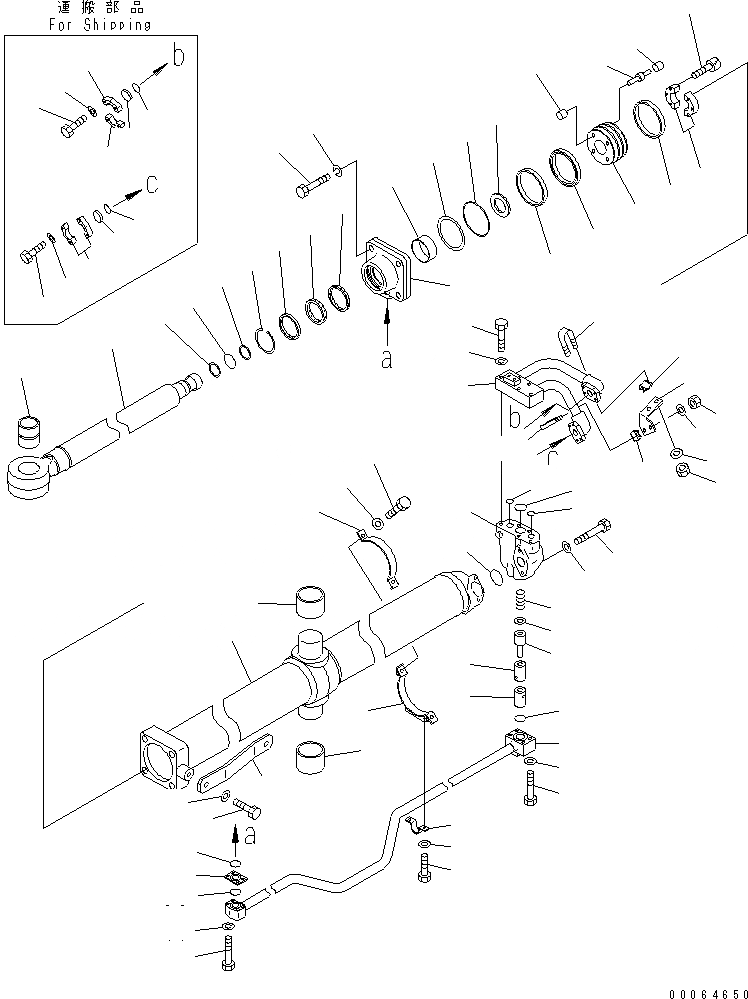 Схема запчастей Komatsu D375A-5E0 - ЦИЛИНДР ПОДЪЕМА ОТВАЛА (ПРАВ.)(№8-) ОСНОВН. КОМПОНЕНТЫ И РЕМКОМПЛЕКТЫ