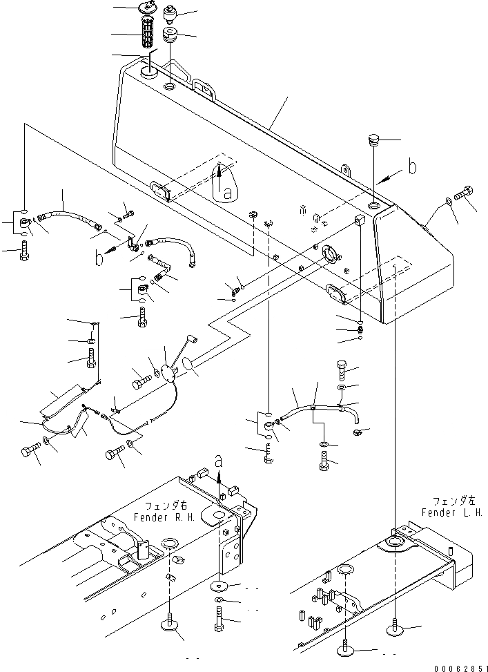 Схема запчастей Komatsu D375A-5 - ТОПЛИВН. БАК. ТОПЛИВН. БАК. AND КОМПОНЕНТЫ