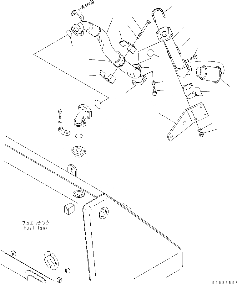 Схема запчастей Komatsu D375A-5 - ТОПЛИВН. БЫСТР. ЗАПРАВ. ПРИЕМН. ТОПЛИВН. БАК. AND КОМПОНЕНТЫ
